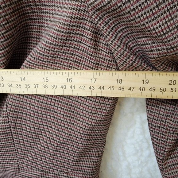 MNG By Mango Blazer Sportcoat Womens Size‎ 10 Brown Check Pattern One Button - Picture 8 of 9
